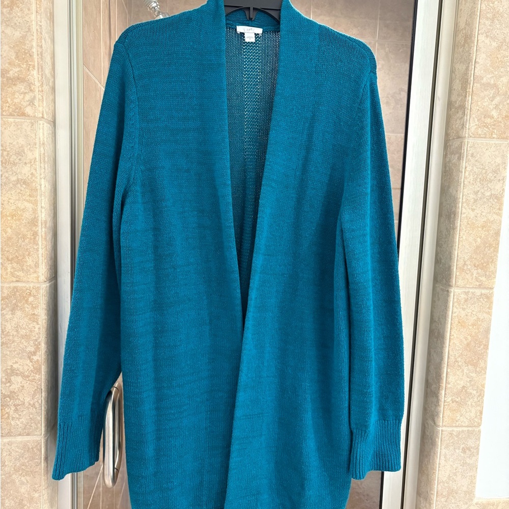 J. Jill Vibrant Blue Open Cardigan